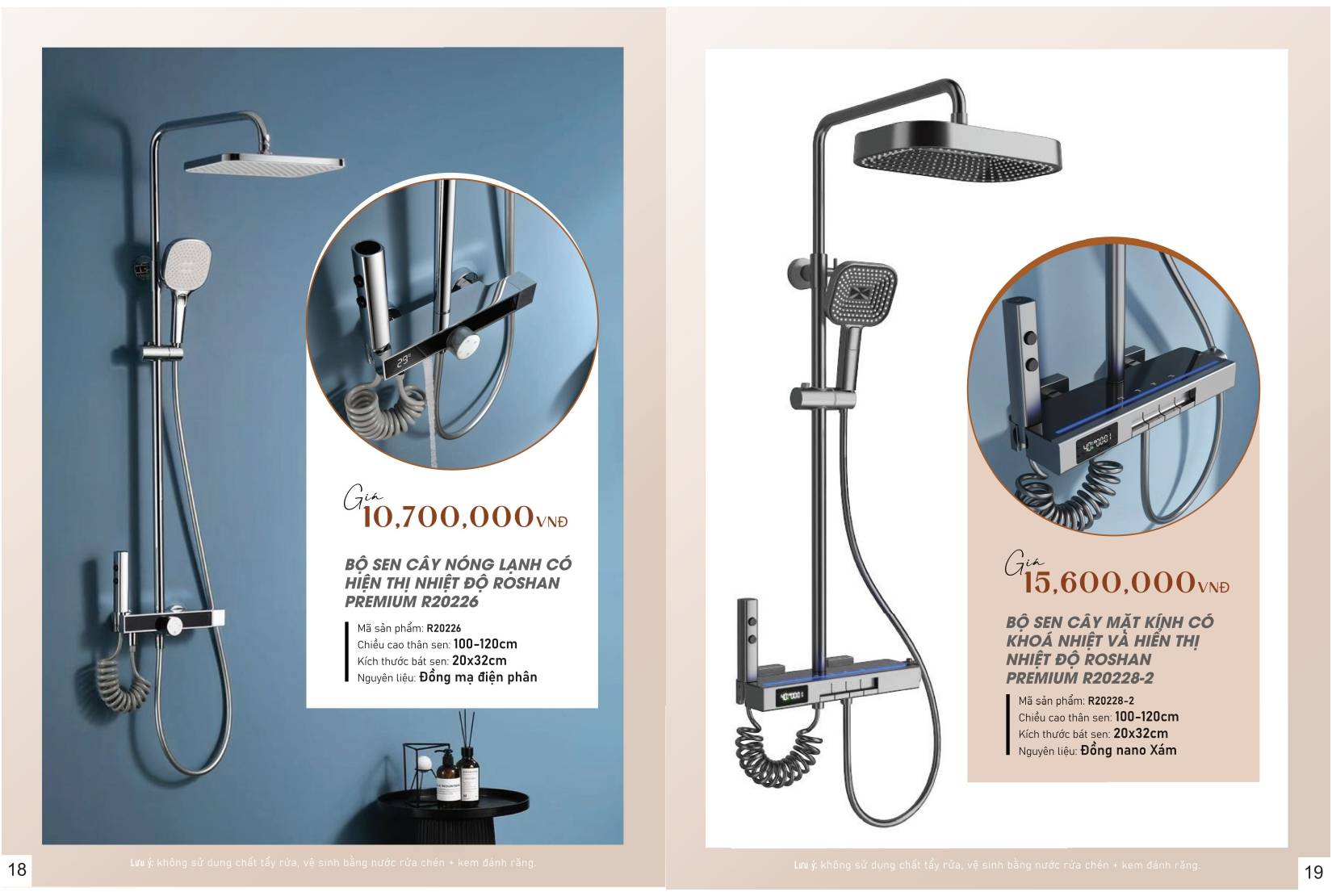 Catalogue và Bảng giá Sen vòi và phụ kiện phòng tắm ROSHAN mới nhất /Page 11